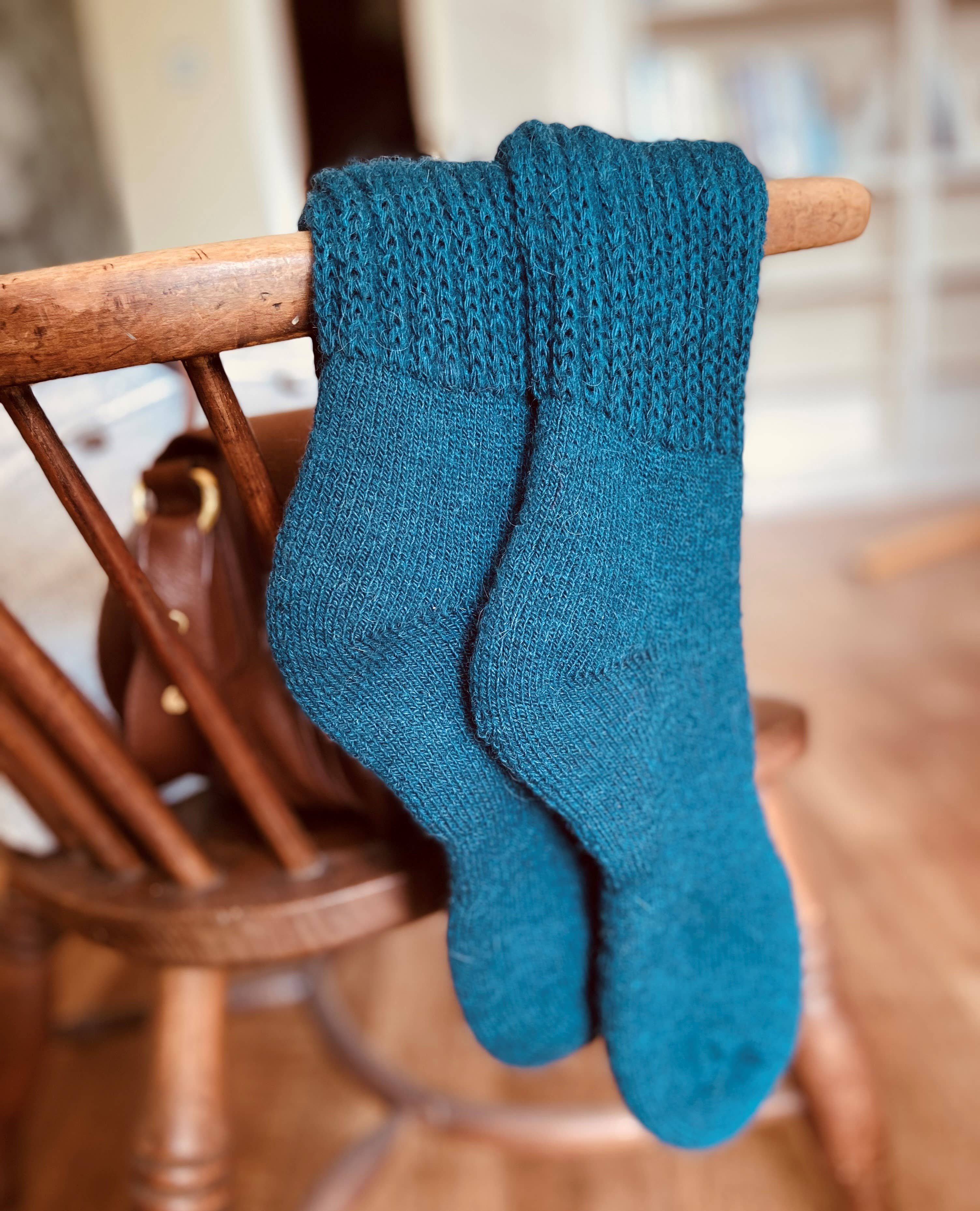 Super Long Alpaca Chunky Rib Sock