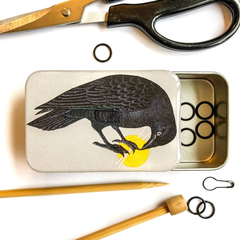 Yarn crow notions tin