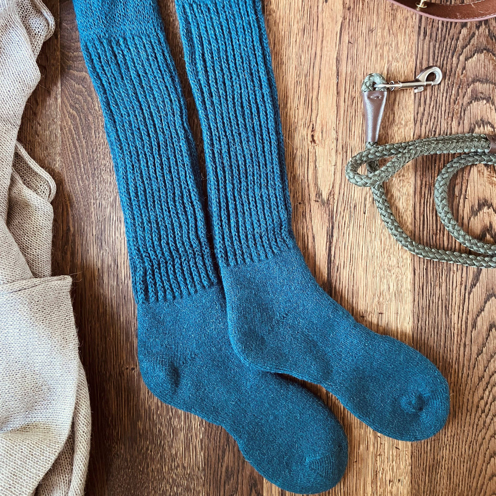 Super Long Alpaca Chunky Rib Socks