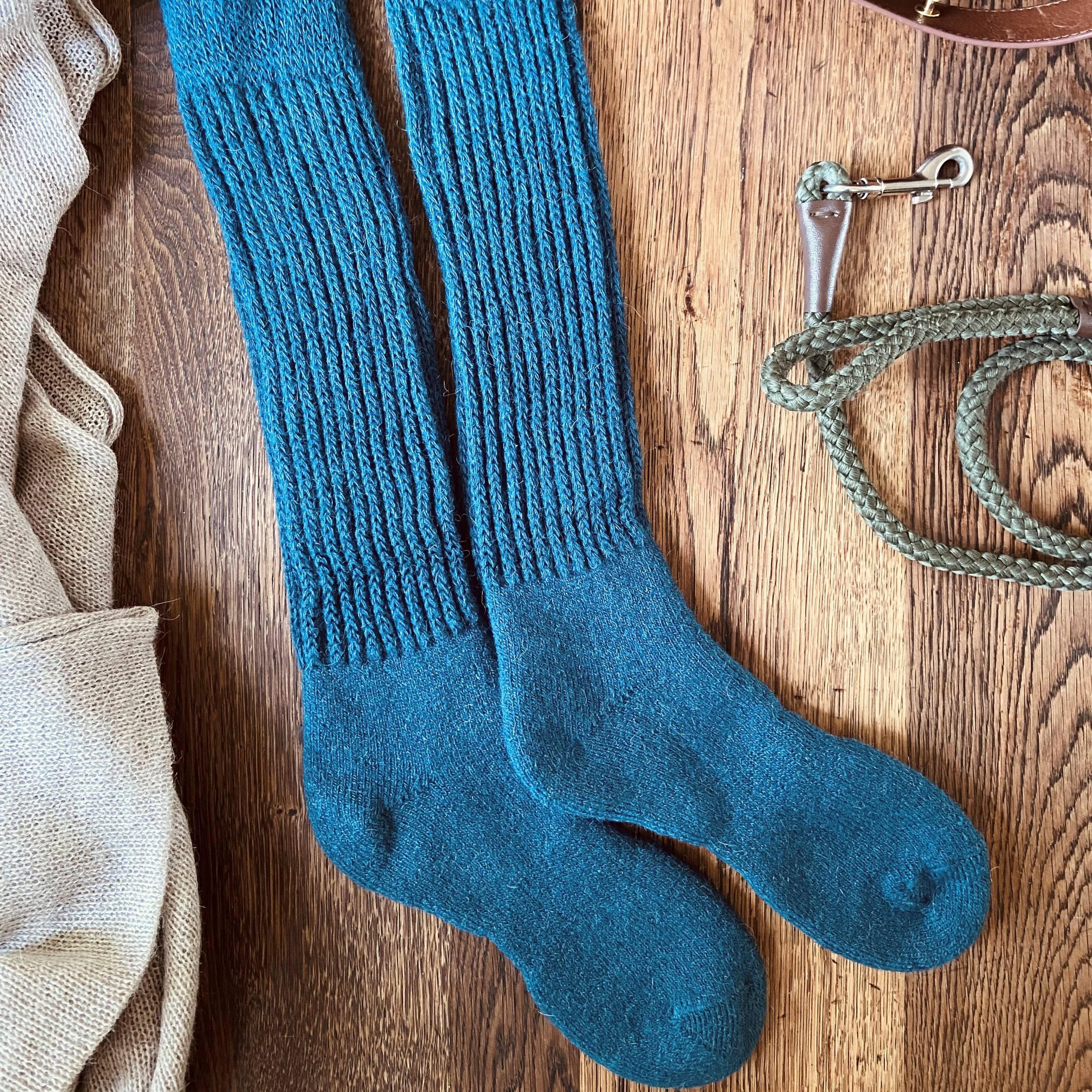Super Long Alpaca Chunky Rib Socks