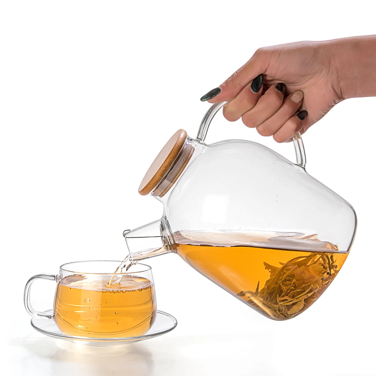 Large Glass Stove-Top Tea Kettle